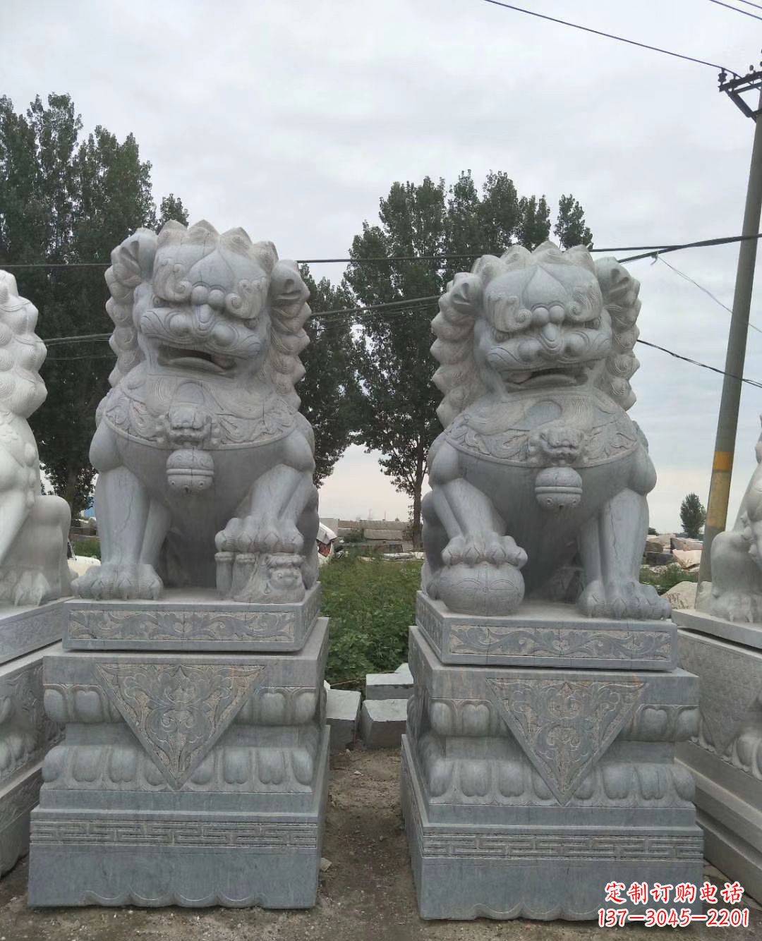 上海3米高青石狮子