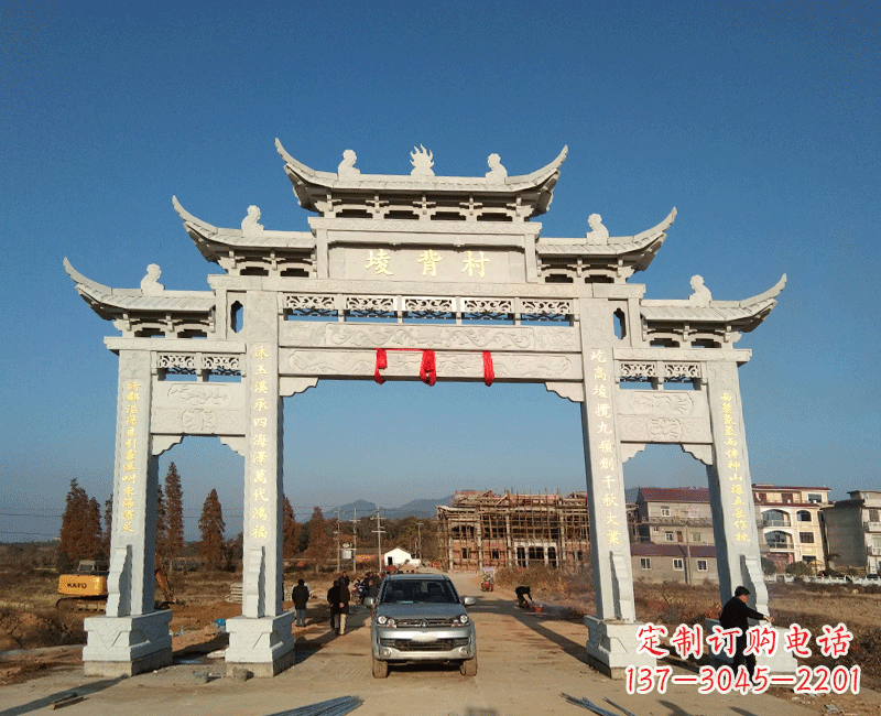 上海全国著名景点石雕牌坊