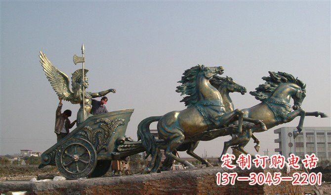 上海阿波罗战车广场景观铜雕 (2)