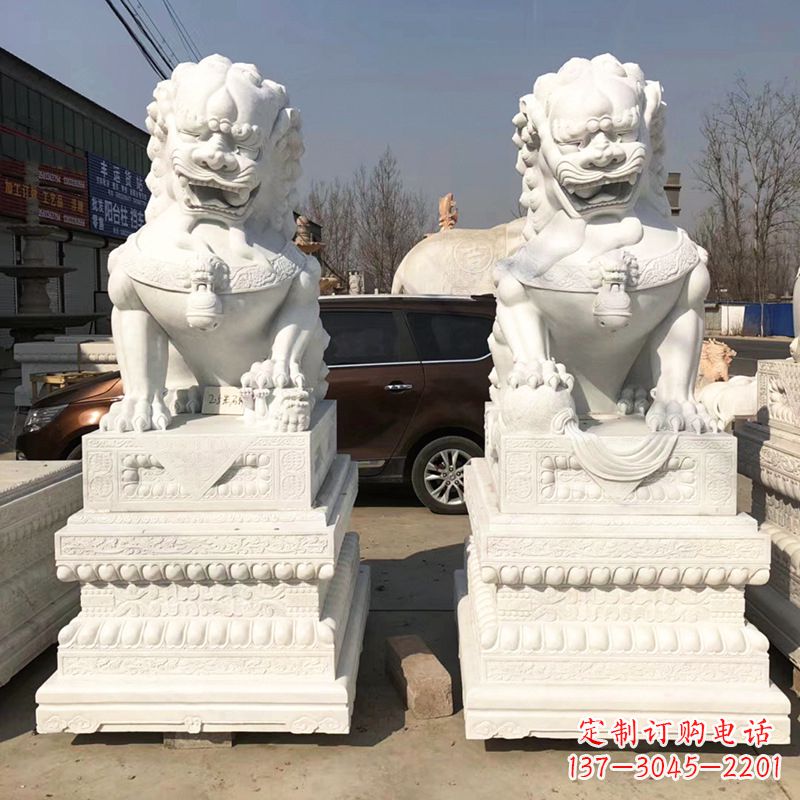 上海新精美汉白玉狮子