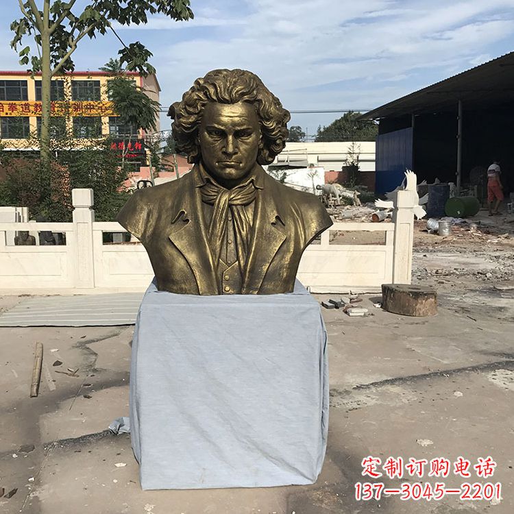 上海贝多芬仿铜头像世纪名人著名音乐家肖像雕塑