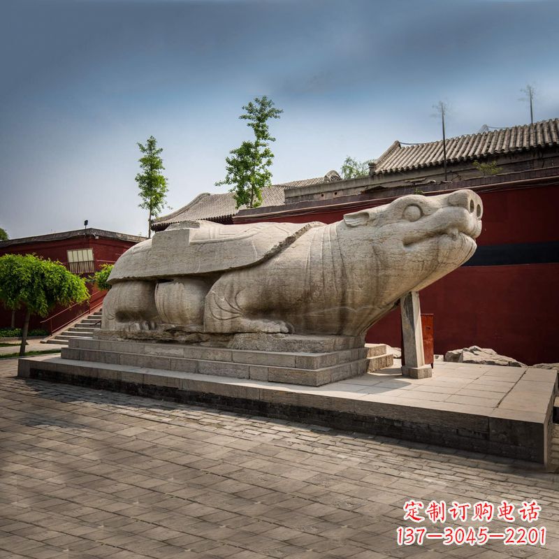 上海赑屃身上有佛的雕塑-寺庙景点广场神兽动物雕塑