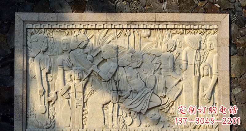 上海女人之石抽象浮雕壁画