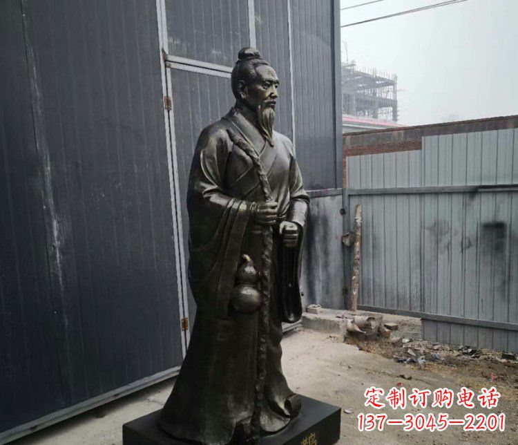 上海扁鹊人物古代名医铜雕摆件