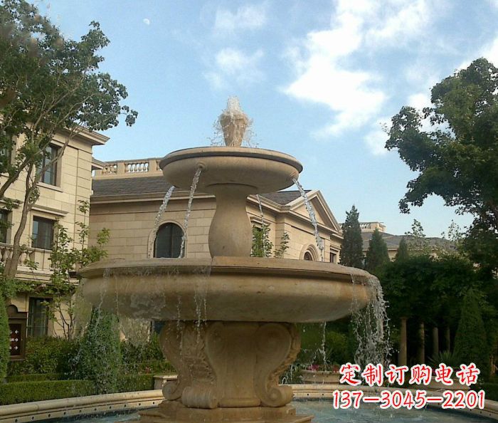 上海别墅景观大理石喷泉雕塑