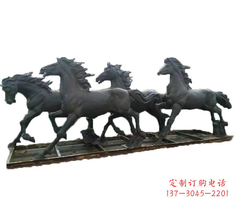 上海别墅景观动物马铜雕塑 (2)