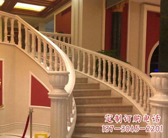 上海别墅景观汉白玉石栏杆石雕