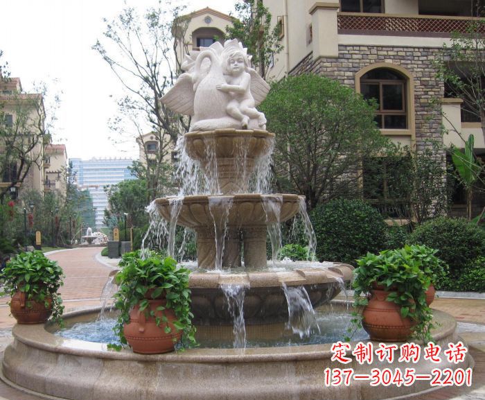 上海天使之泉——别墅景观石雕