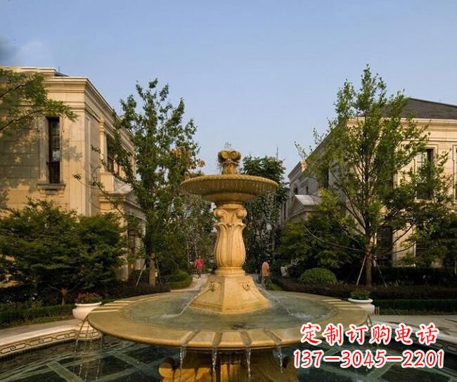 上海别墅石雕大型喷泉雕塑 (2)