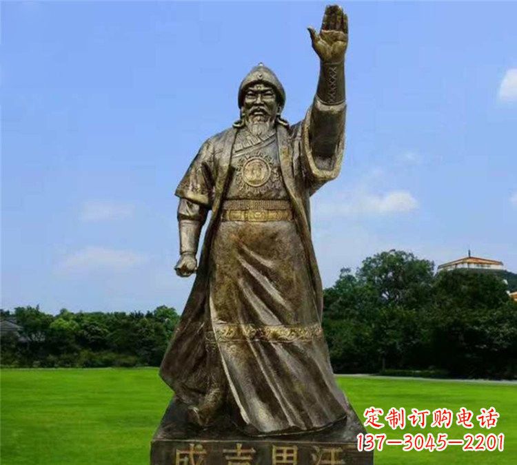 上海玻璃钢成吉思汗雕塑