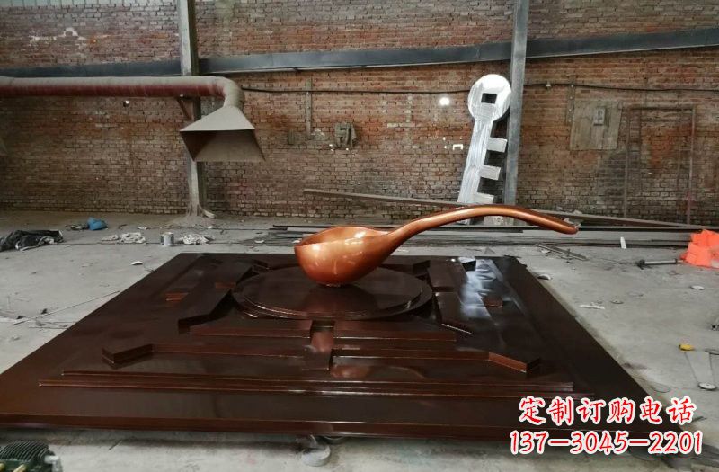 上海玻璃钢仿铜司南雕塑精美装点城市的灵魂