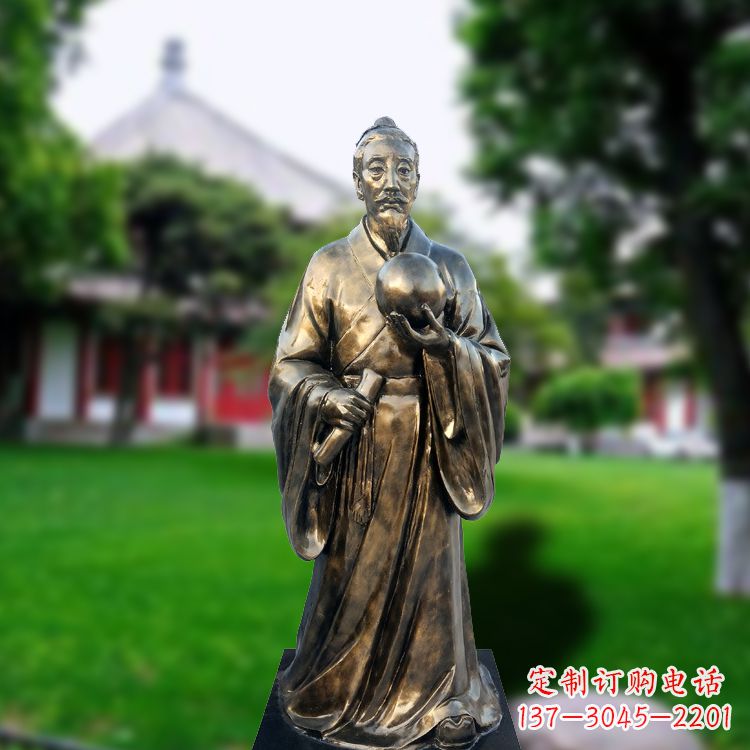 上海玻璃钢仿铜雕塑——纪念东汉时期著名天文学家张衡