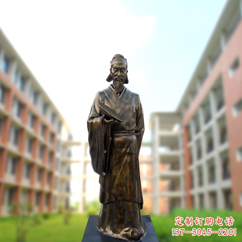 上海祖冲之雕像——传承校园历史的象征