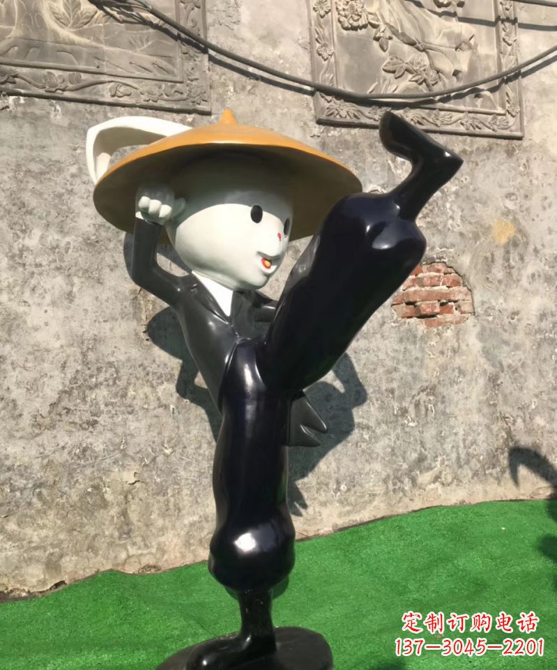 上海玻璃钢兔子雕塑精美绝伦