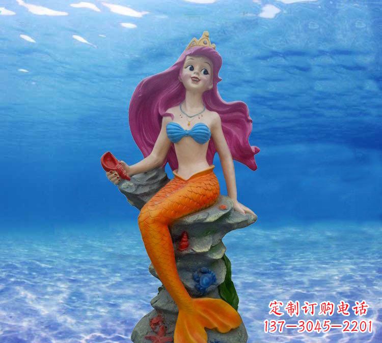 上海玻璃钢雕刻的美人鱼