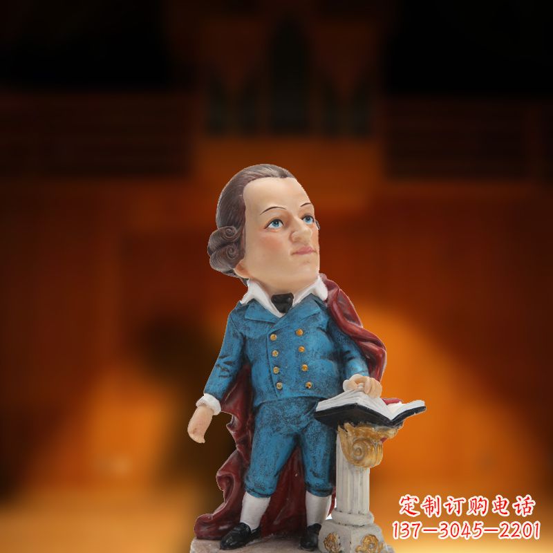 上海玻璃钢艺术莫扎特雕塑