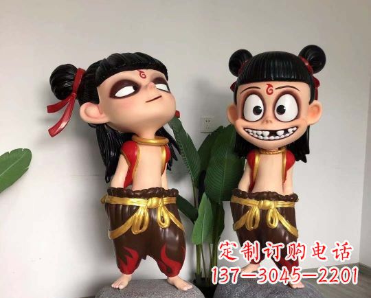 上海玻璃钢制作的哪吒雕塑一种神奇的艺术