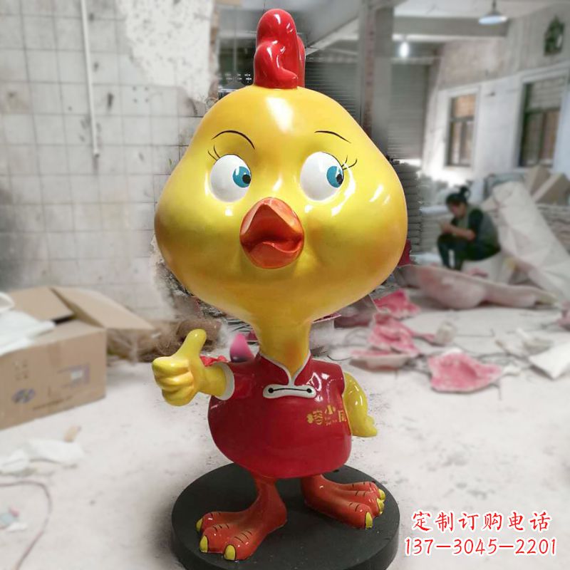 上海“玻璃钢制造的精美鸡雕塑”