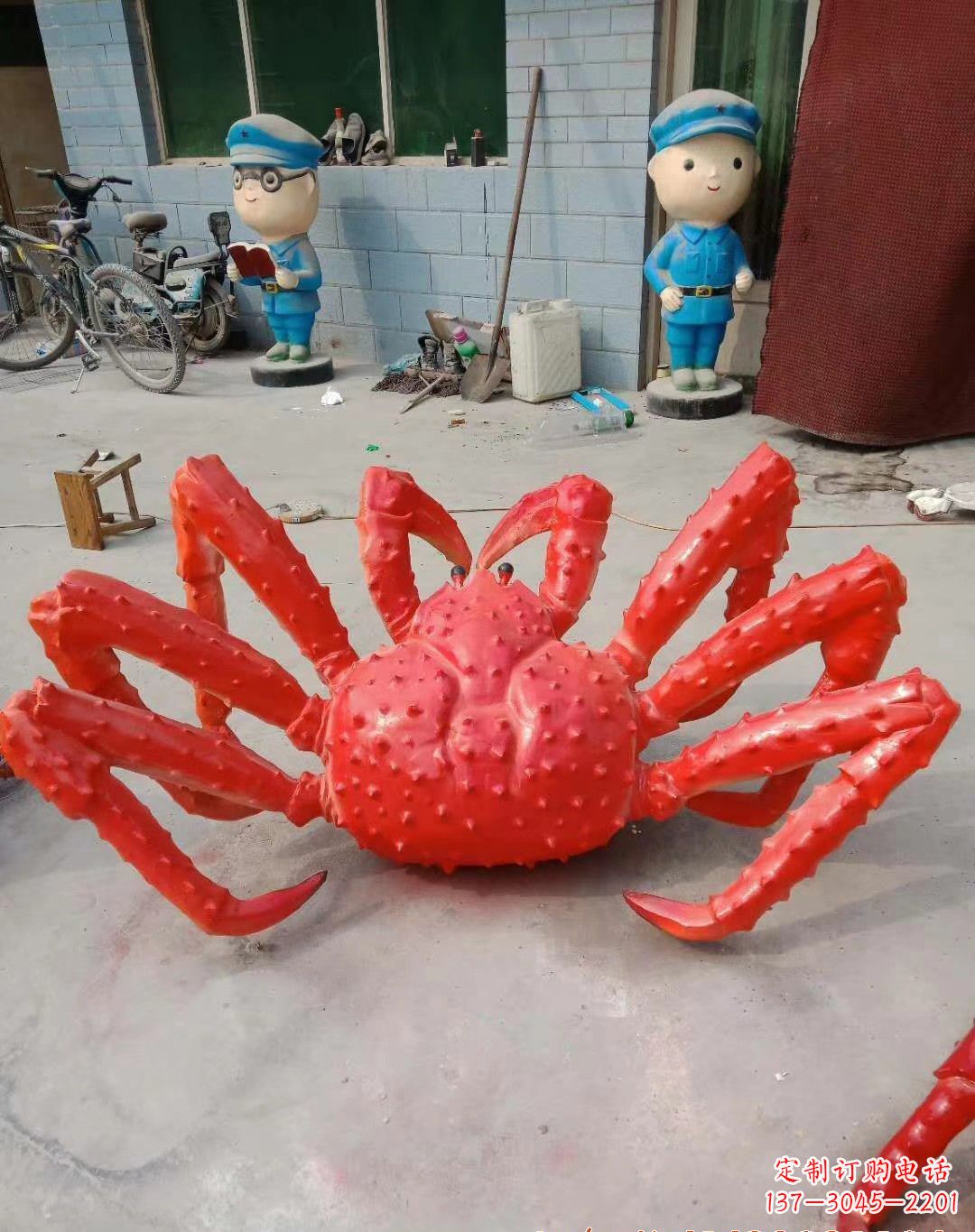 上海玻璃钢螃蟹雕塑精美而可观