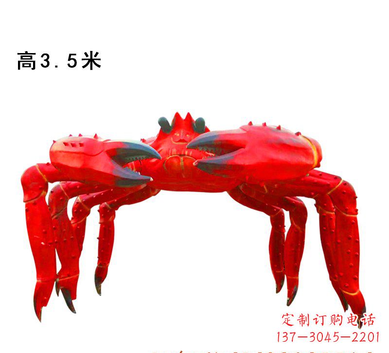 上海玻璃钢螃蟹拱门雕塑给景观带来浓浓的海洋气息