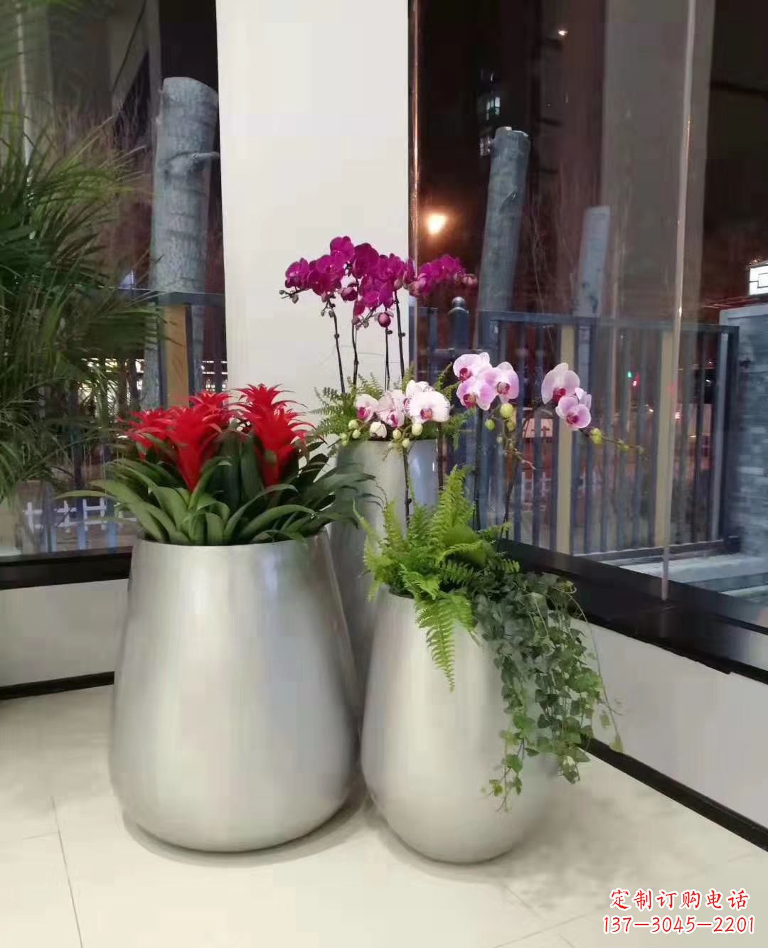 上海玻璃钢盆景花盆雕塑