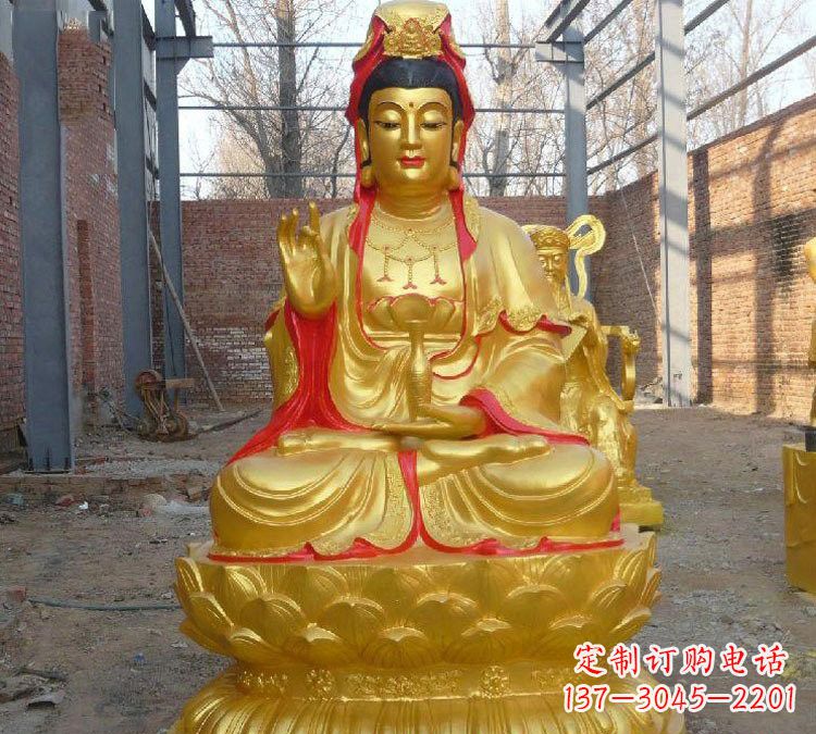 上海玻璃钢金观音菩萨雕塑