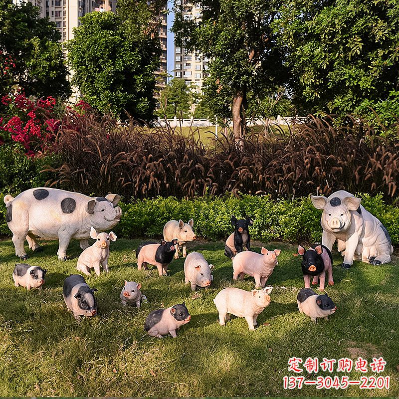 上海玻璃钢树脂仿真动物雕塑——公园农家院精美装饰