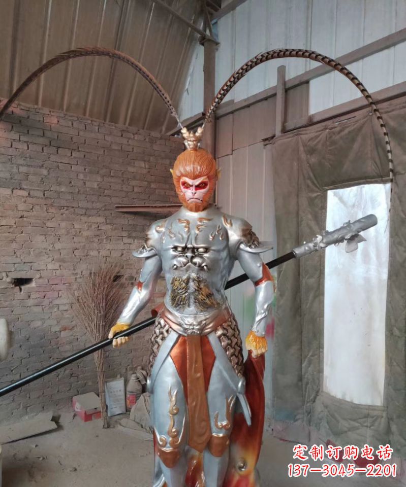 上海玻璃钢孙悟空传承古老神话的雕塑
