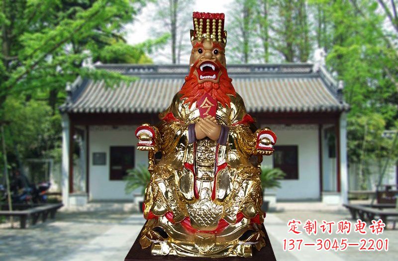 上海玻璃钢制作的金龙王雕塑