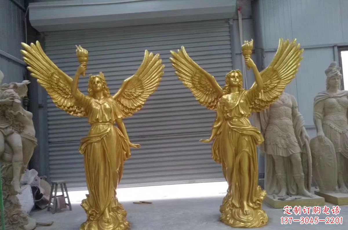上海玻璃钢天使西方人物雕塑之美