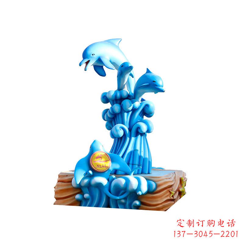 上海玻璃钢海豚雕塑精美可爱的海洋宝藏