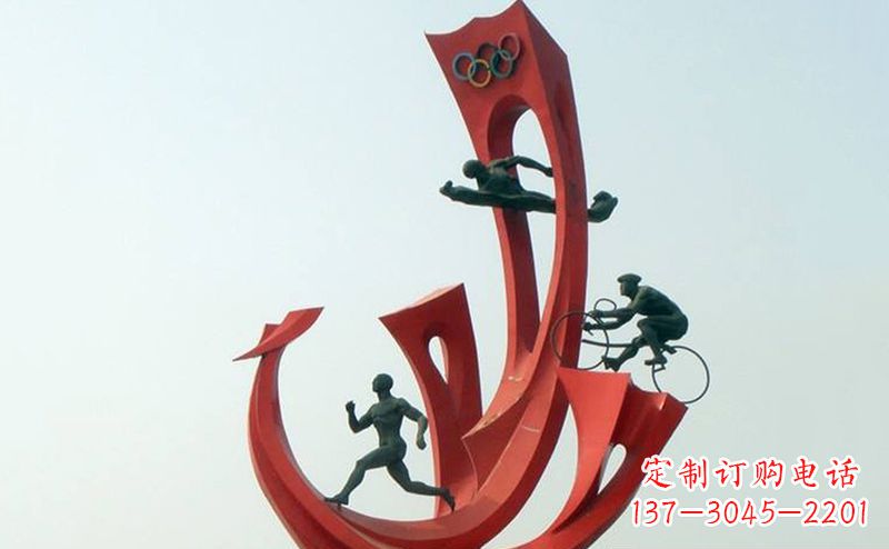 上海运动员雕塑缅怀奥运会的荣耀