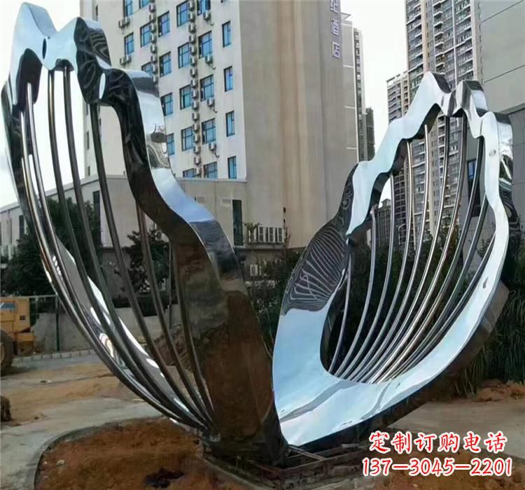 上海不锈钢贝壳雕塑艺术与自然的完美结合