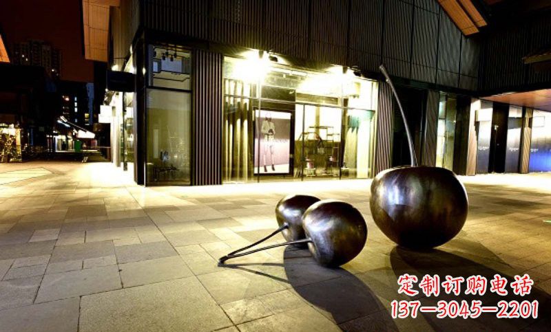 上海不锈钢樱桃雕塑