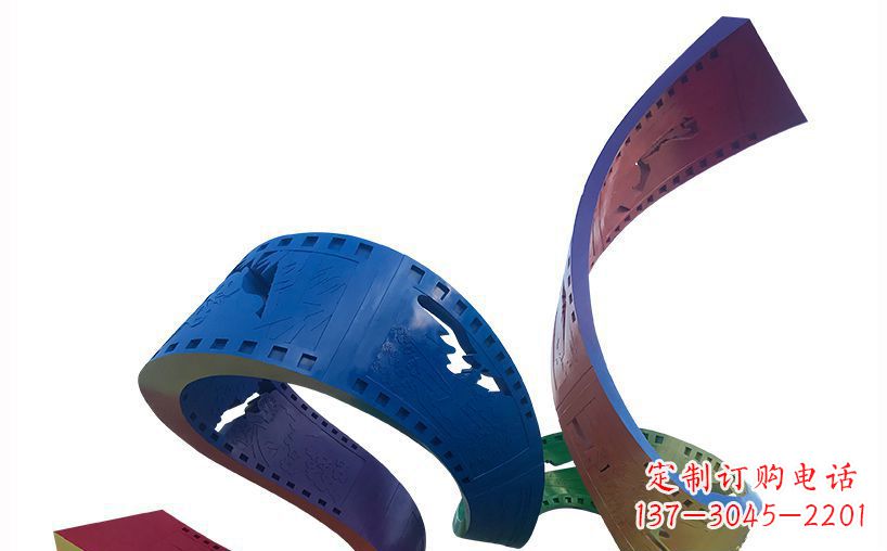 上海不锈钢彩色胶卷公园雕塑精美的艺术珍品