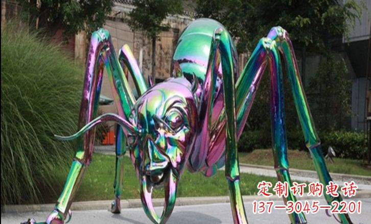 上海不锈钢彩色蚂蚁雕塑艺术美化公园景观