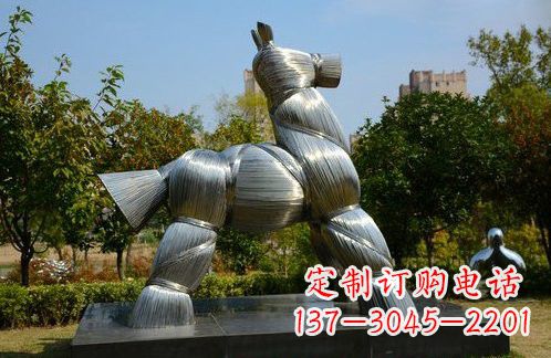 上海不锈钢草扎马雕塑