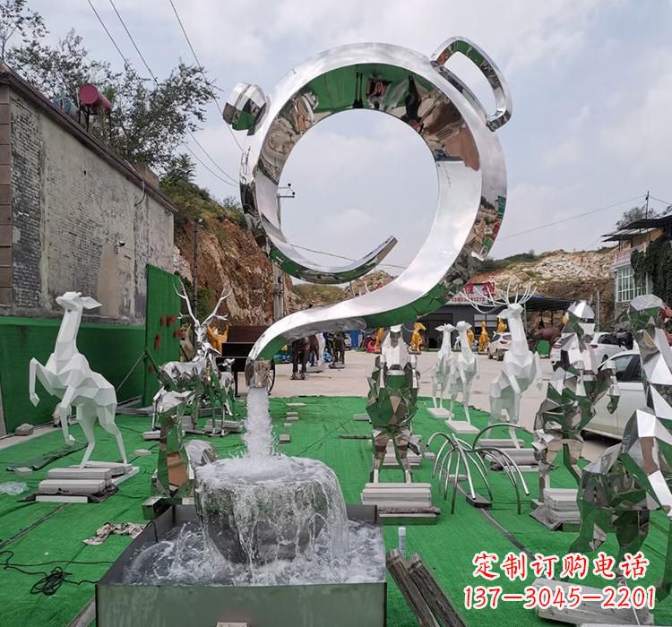上海不锈钢茶壶雕塑精致美观的艺术品