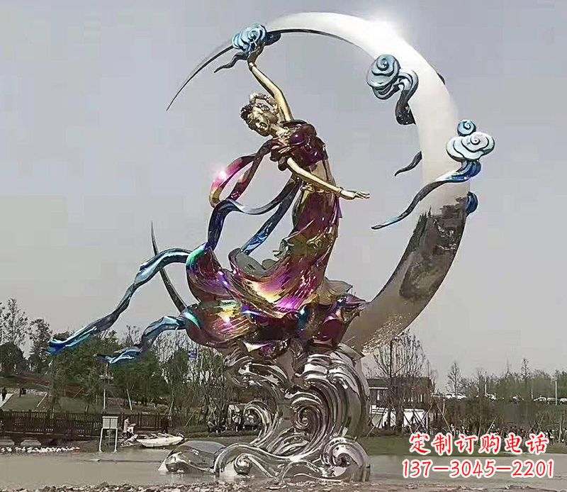 上海不锈钢嫦娥奔月雕塑