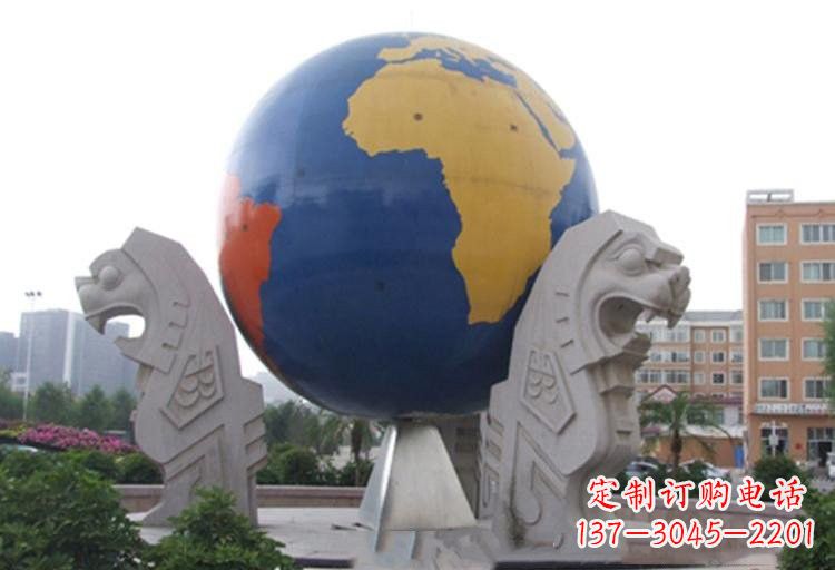 上海不锈钢城市彩色地球雕塑让世界变得更美