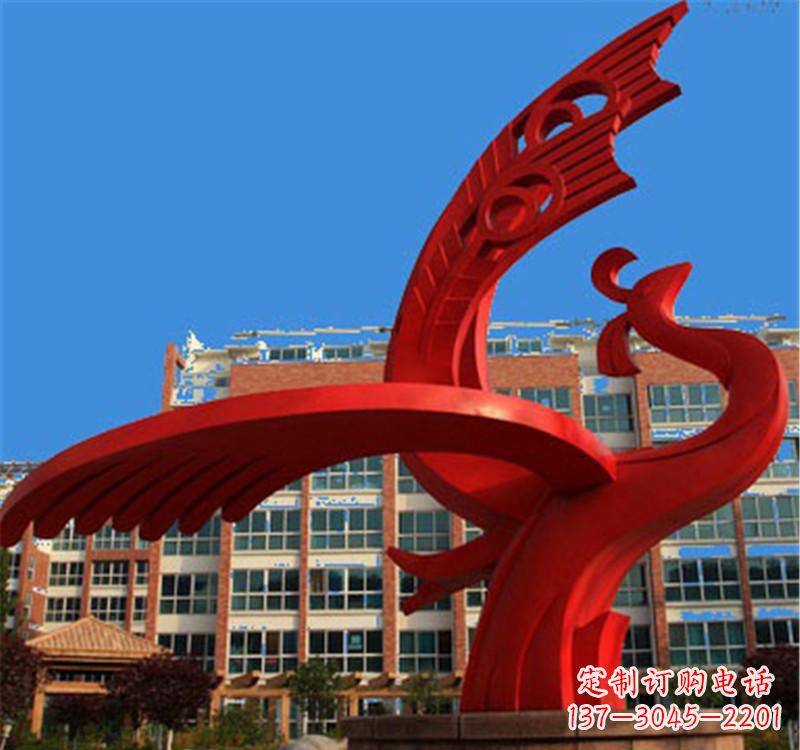 上海不锈钢凤凰雕塑——展示城市文化之美