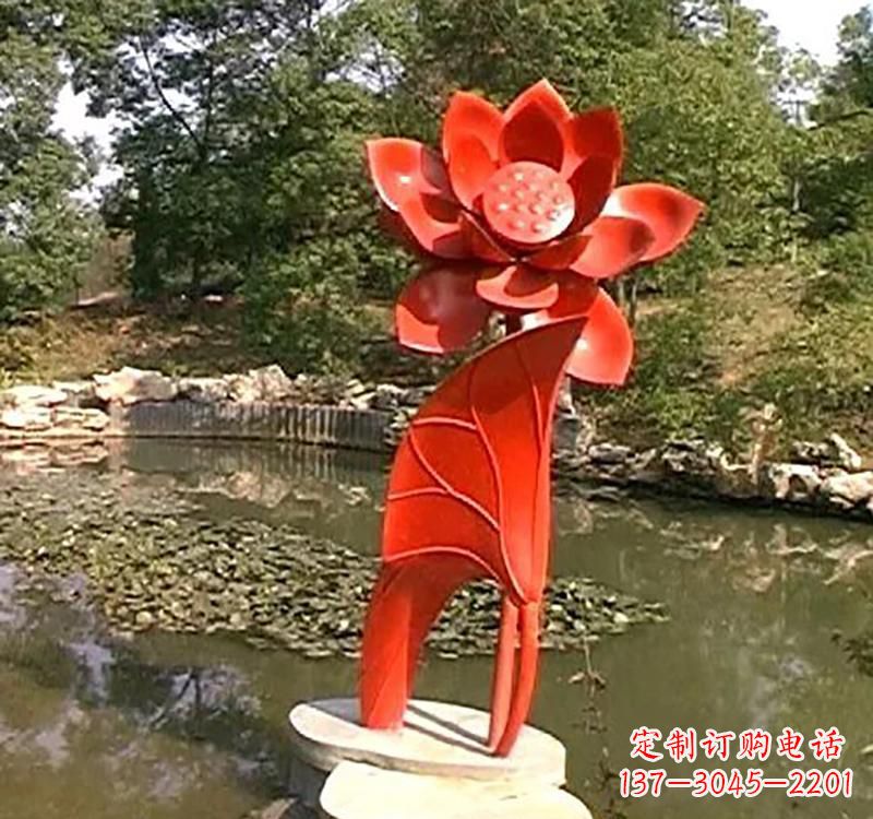 上海不锈钢荷花雕塑激发城市艺术灵感