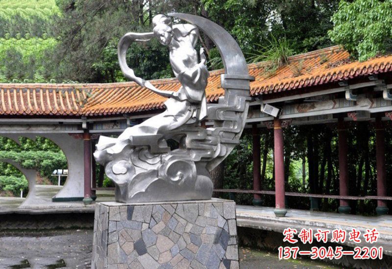 上海不锈钢制作的嫦娥奔月雕塑