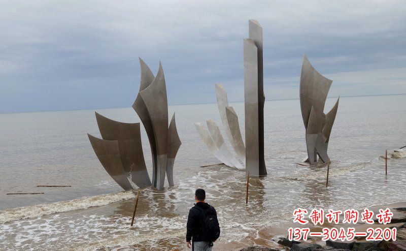 上海不锈钢船帆海边景观雕塑
