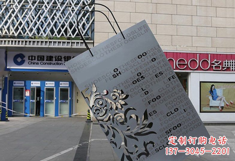上海不锈钢购物袋雕塑——给人以美感的艺术品