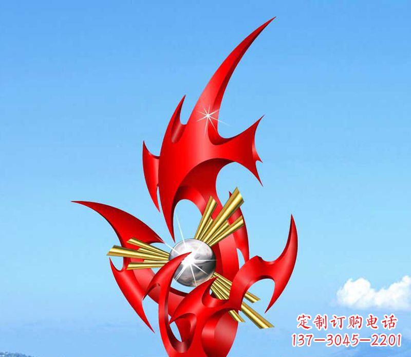 上海不锈钢火苗雕塑