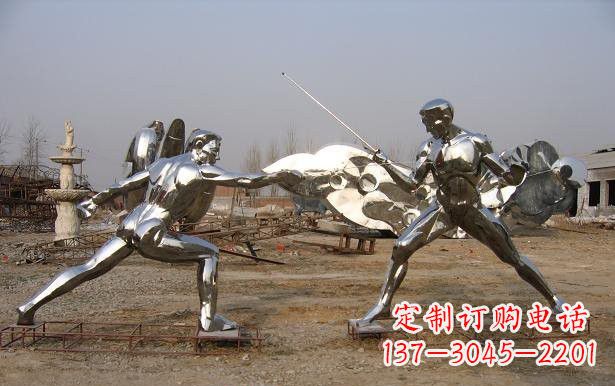 上海不锈钢雕刻的运动员雕塑