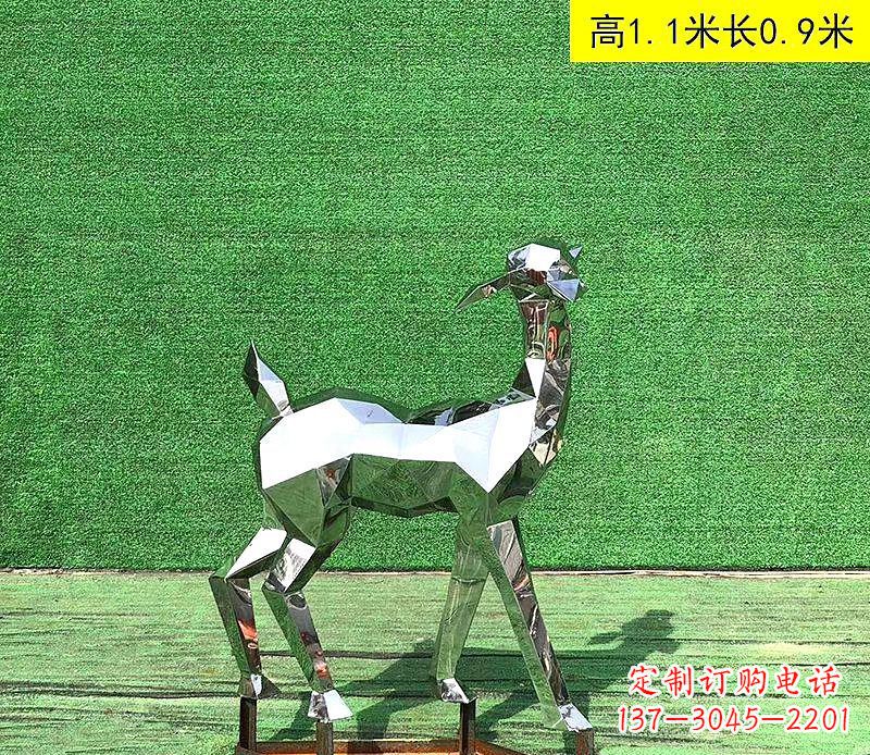 上海不锈钢抽象几何小鹿雕塑
