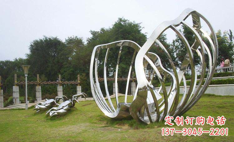 上海不锈钢贝壳雕塑的美
