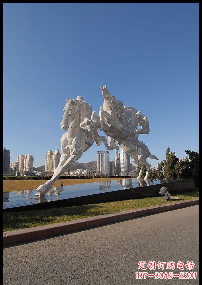 上海不锈钢骑马雕塑精美的艺术品